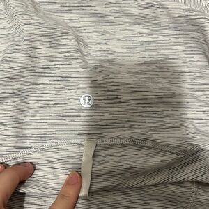 lululemon White and Light Gray Striped define jacket